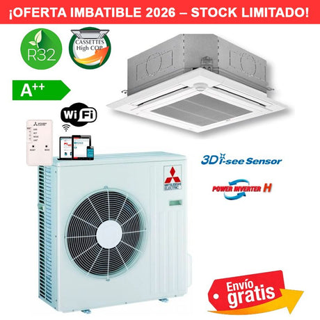 Aire Acondicionado Cassette Mitsubishi MPLZ-71VEA2(H) | Serie Power Inverter
