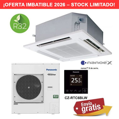 Aire Acondicionado Cassette Panasonic KIT-100PU3Z8-6W Trifásica | PACi NX Standard