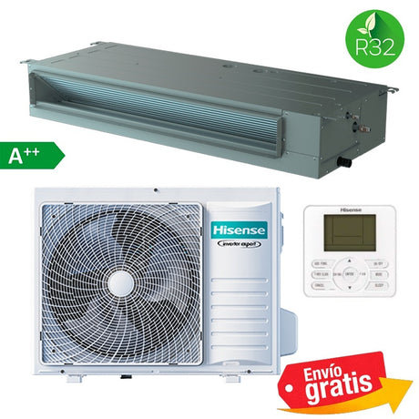 Aire Acondicionado Conductos Hisense AUD140UX4REH8 + AUW140U6RN8 TRIFÁSICO