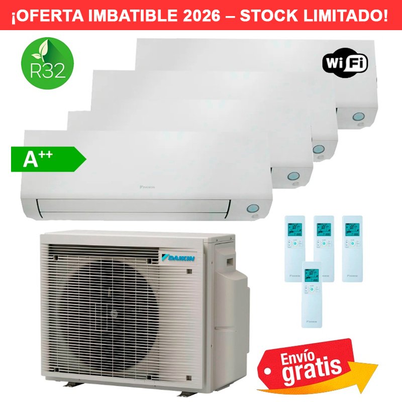 Aire Acondicionado Daikin 4x1 Perfera 5MXM90A9 + FTXM25A + FTXM25A + FTXM25A + FTXM35A