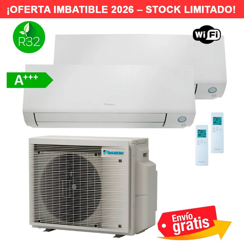 Aire Acondicionado Daikin Multi Split 2x1 Perfera 2MXM50A1 + FTXM25A + FTXM35A