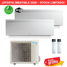 Aire Acondicionado Daikin Multisplit 2x1 Emura 3 2MXM50A9 + FTXJ35AW + FTXJ35AW Blanco