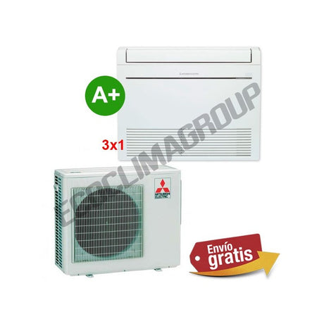 Aire Acondicionado de Suelo Mitsubishi 3x1 MXZ-3E68VA + MFZ-KJ25VE + MFZ-KJ25VE + MFZ-KJ25VE