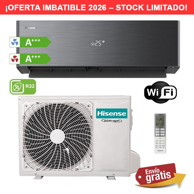 Aire Acondicionado Hisense Energy Pro X QH35XV0B Negro