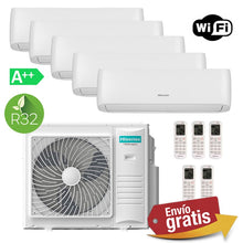 Aire Acondicionado Hisense Style MultiSplit 5x1 5AMW105U4RQC+ CF25YR4BG + CF25YR4BG + CF25YR4BG + CF35MR0BG + CF35MR0BG