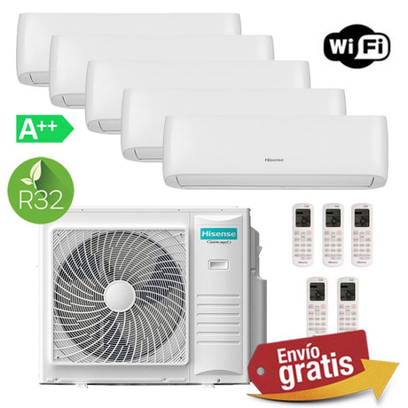 Aire Acondicionado Hisense Style MultiSplit 5x1 5AMW105U4RQC+ CF25YR4BG + CF25YR4BG + CF25YR4BG + CF35MR0BG + CF35MR0BG