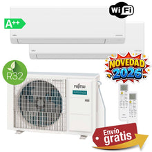 Aire Acondicionado Multisplit 2x1 Fujitsu AOY40M2-KA + ASY25-KL + ASY35-KL