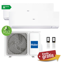 Aire Acondicionado Multisplit 2x1 Haier 2U40S2SM1FA + Expert 25 + Expert 35 (Blanco)