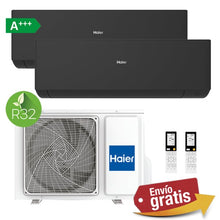 Aire Acondicionado Multisplit 2x1 Haier 2U40S2SM1FA + Expert 25 + Expert 35 (Negro)