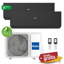 Aire Acondicionado Multisplit 2x1 Haier 2U40S2SM1FA + Expert 25 + Expert 35 (Negro)
