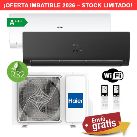 Aire Acondicionado Multisplit 2x1 Haier 2U40S2SM1FA + Flexis Plus 25 + Flexis Plus 25