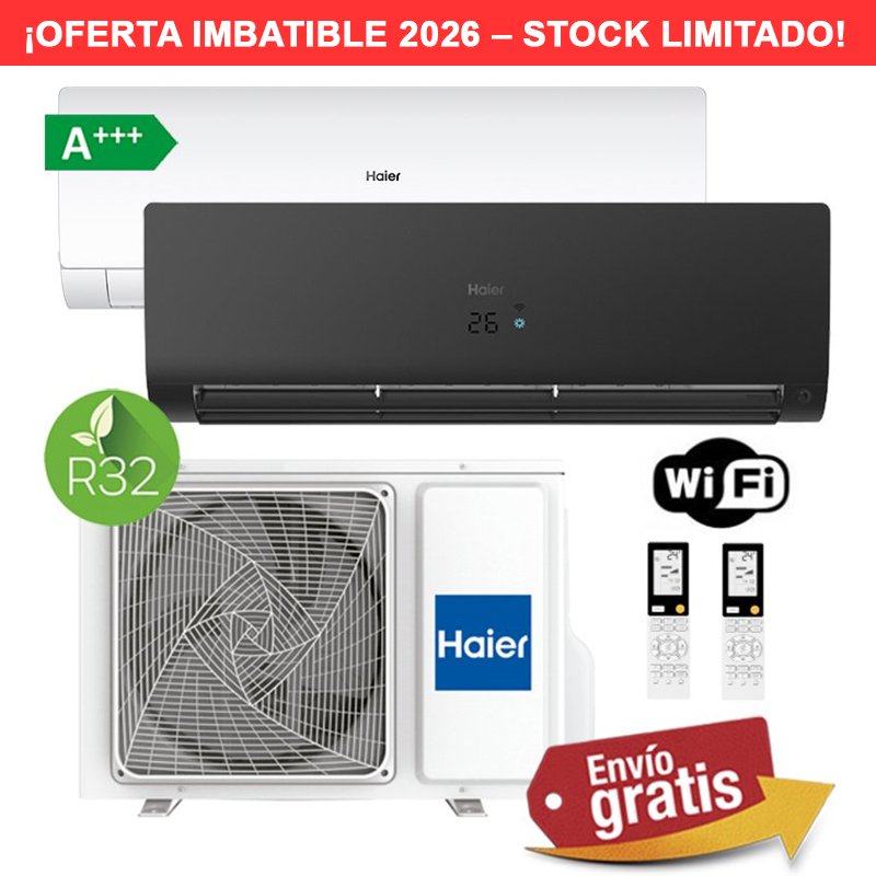 Aire Acondicionado Multisplit 2x1 Haier 2U40S2SM1FA + Flexis Plus 25 + Flexis Plus 25