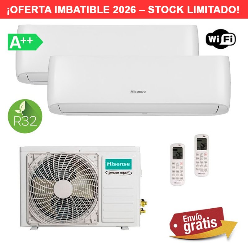 Aire Acondicionado Multisplit 2x1 Hisense Style 3AMW62U4RJC + CF25YR4BG + CF35MR0BG