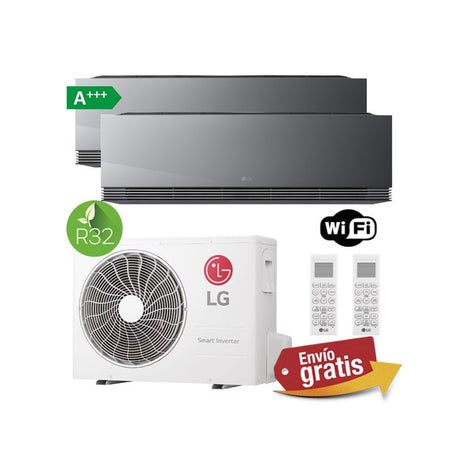 Aire Acondicionado Multisplit 2x1 LG MU2R15.U13 + AA09SP.NS1 + AA09SP.NS1