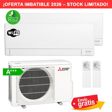 Aire Acondicionado MultiSplit 2x1 Mitsubishi MXZ-2F53VF + MSZ-AY25VGK + MSZ-AY42VGK