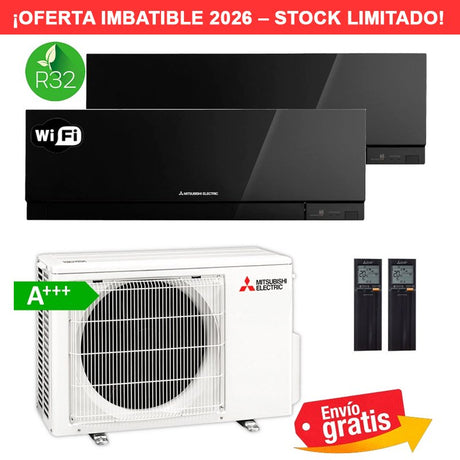 Aire Acondicionado MultiSplit 2x1 Mitsubishi MXZ-2F53VF + MSZ-EF25VGK + MSZ-EF42VGK
