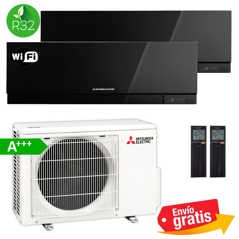 Aire Acondicionado MultiSplit 2x1 Mitsubishi MXZ-2F53VF + MSZ-EF35VGK + MSZ-EF35VGK