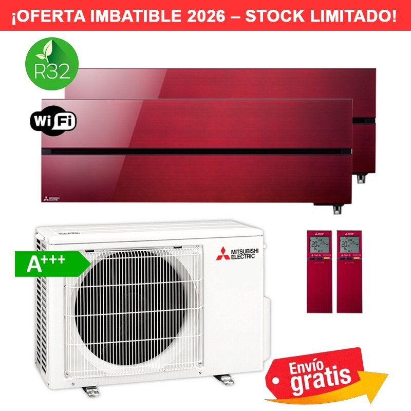 Aire Acondicionado MultiSplit 2x1 Mitsubishi MXZ-2F53VF + MSZ-LN35VG + MSZ-LN35VG