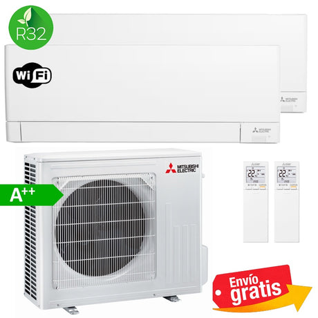 Aire Acondicionado Multisplit 2x1 Mitsubishi MXZ-3F68VF + MSZ-AY25VGK + MSZ-AY42VGK