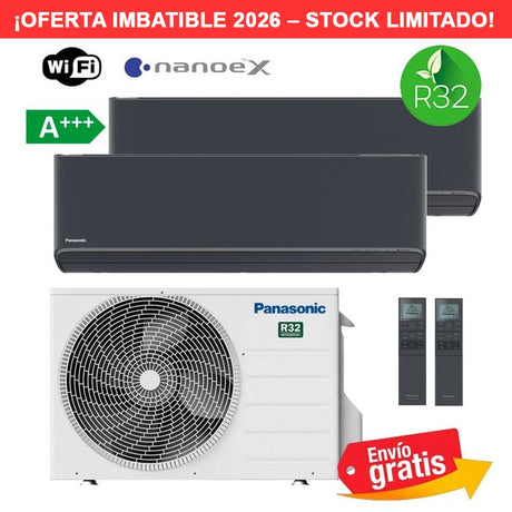 Aire Acondicionado Multisplit 2x1 Panasonic CU-2Z50TBE + CS-Z25ZKEW-H + CS-Z25ZKEW-H