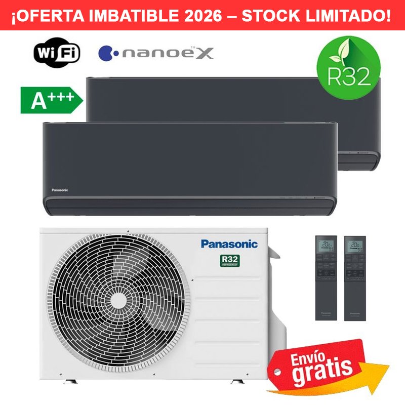 Aire Acondicionado Multisplit 2x1 Panasonic CU-2Z50TBE + CS-Z25ZKEW-H + CS-Z25ZKEW-H