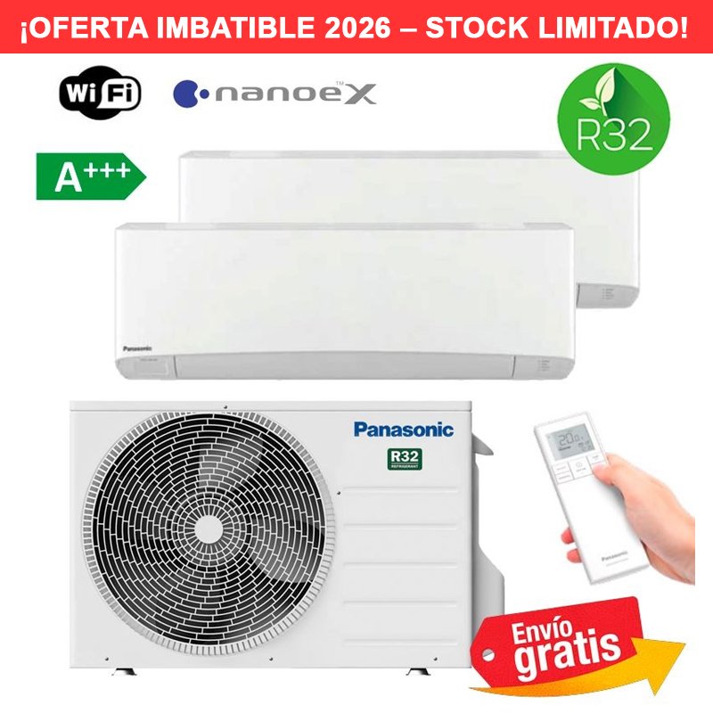 Aire Acondicionado Multisplit 2x1 Panasonic CU-2Z50TBE + CS-Z35ZKEW + CS-Z35ZKEW
