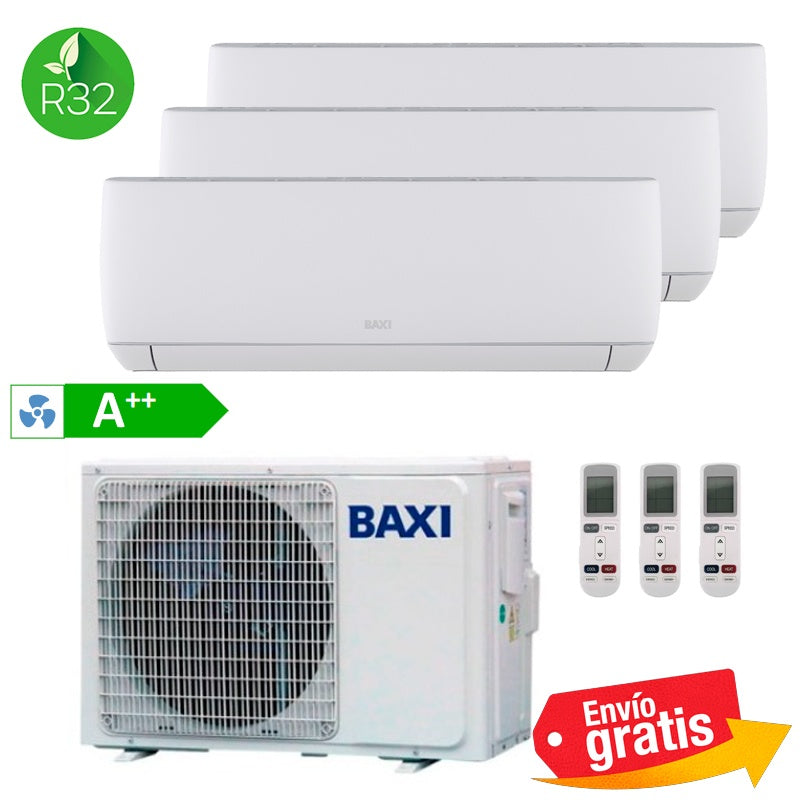 Aire Acondicionado Multisplit 3x1 Baxi Anori LSGT70-3M + JSGNW25 + JSGNW25 + JSGNW35