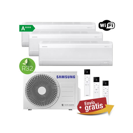 Aire Acondicionado Multisplit 3x1 Samsung AJ052TXJ3KG/EU + AR60F09C1AWNEU + AR60F09C1AWNEU + AR60F09C1AWNEU