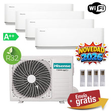 Aire Acondicionado Multisplit 4x1 Hisense 4AMW81U4RJC + HC25YC00G + HC25YC00G + HC25YC00G + HC35WU00G