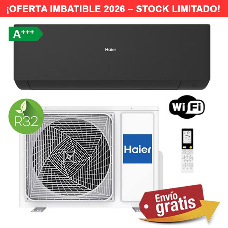 Aire Acondicionado Split Haier Expert 50 Negro